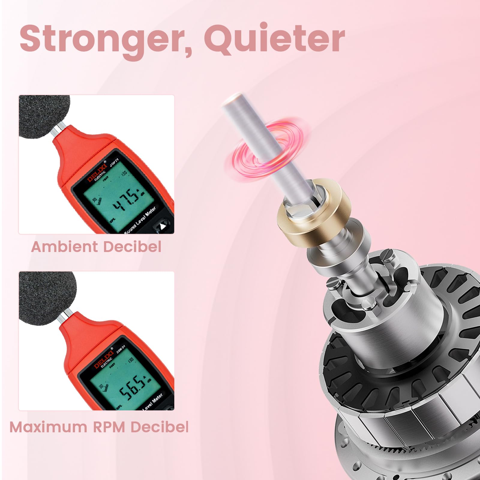 Delanie Professional Nail Drill High Torque 35000 RPM Rechargeable Portable Electric Nail File Filer for Acrylic Gel with Cuticle Bits, Salon Manicure Tool, Rose Gold - Image 4