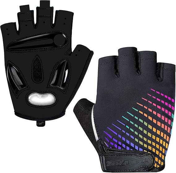 MOREOK Cycling Gloves,Half Finger Mountain Bike Gloves 5MM SBR+Liquid