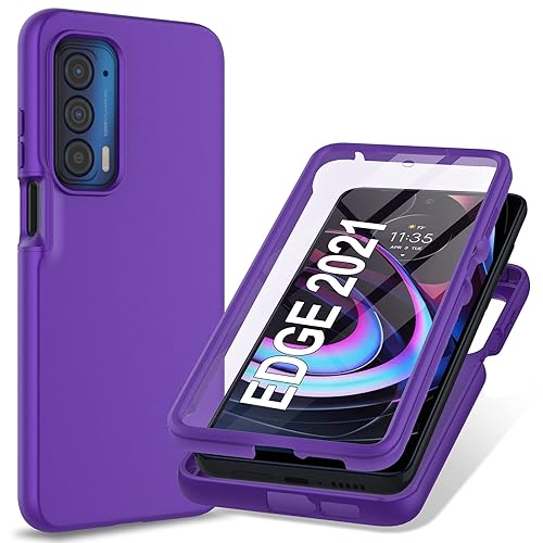PUJUE for Motorola Edge 2021 Edge 5G UW Cover Case: Built in