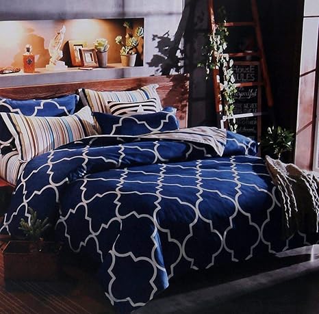 Buy Magnetic Shadow King Size Polycotton Duvet Set With 1 Ac