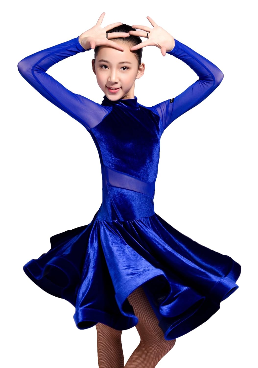 専門通用のされるラテンダンス 150 Sbs Blue 150 少年 女子学生 B07p3lzcfw モダンダンス ネット糸継ぎ設計 ワンピース Gd3102 Sbs Blue 社交ダンス 女の子 子供 ドレス 社交ダンス 定番のお歳暮