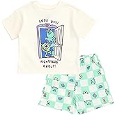 Disney Waffle Knit T-Shirt and Shorts Outfit Set Newborn to Little Kid Sizes (0-3 Months - 5)