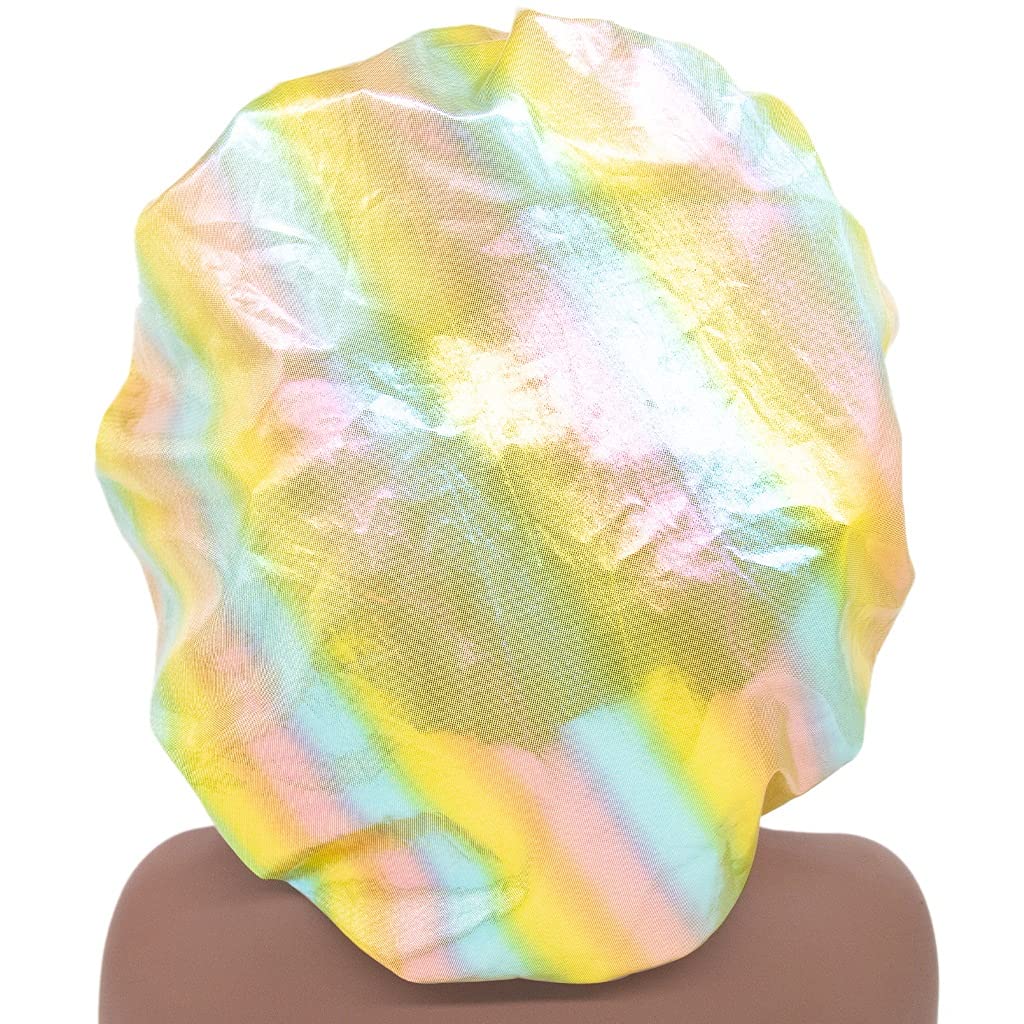 HAR LONDON FASHION 21 Styles Large Satin Sleeping Cap Satin Bonnet Curly Hair Night Sleep Wrap Caps For Women (Gold)