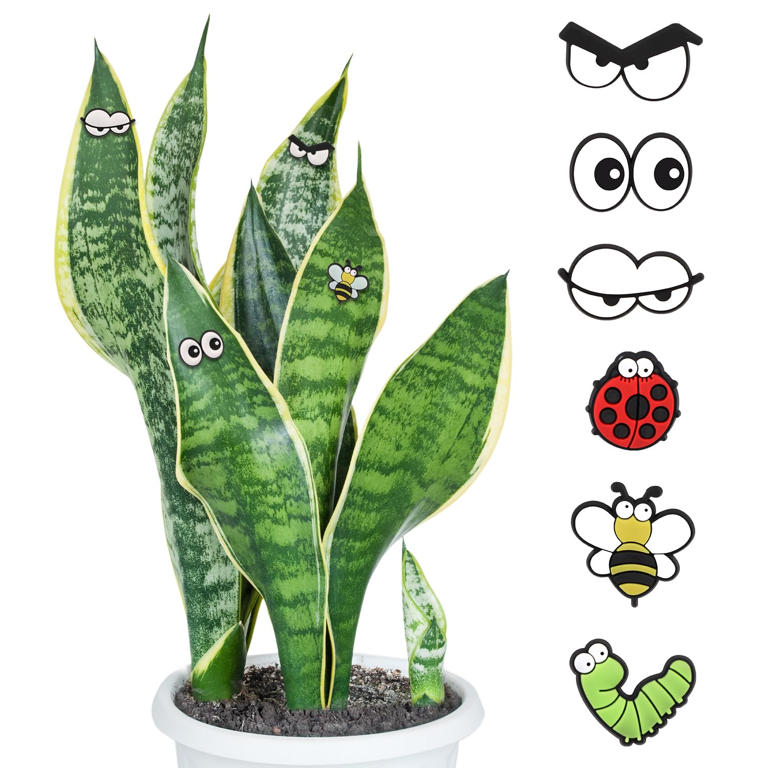 6pcs Plant Magnets Eyes for Potted Plants, Cute Indoor Plant Accessories Funny Plant Magnets Decor Plant Magnets Eyes for Plant Lovers Friends