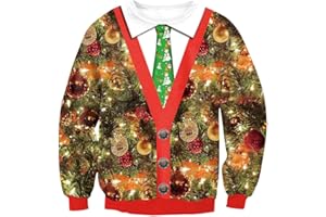 Arvilhill Men's Ugly Christmas Funny Graphic Long Sleeve Unisex Sweatshirt