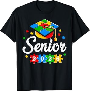 Senior Autism Graduate 2026 Autism Graduation Senior 2026 T-Shirt