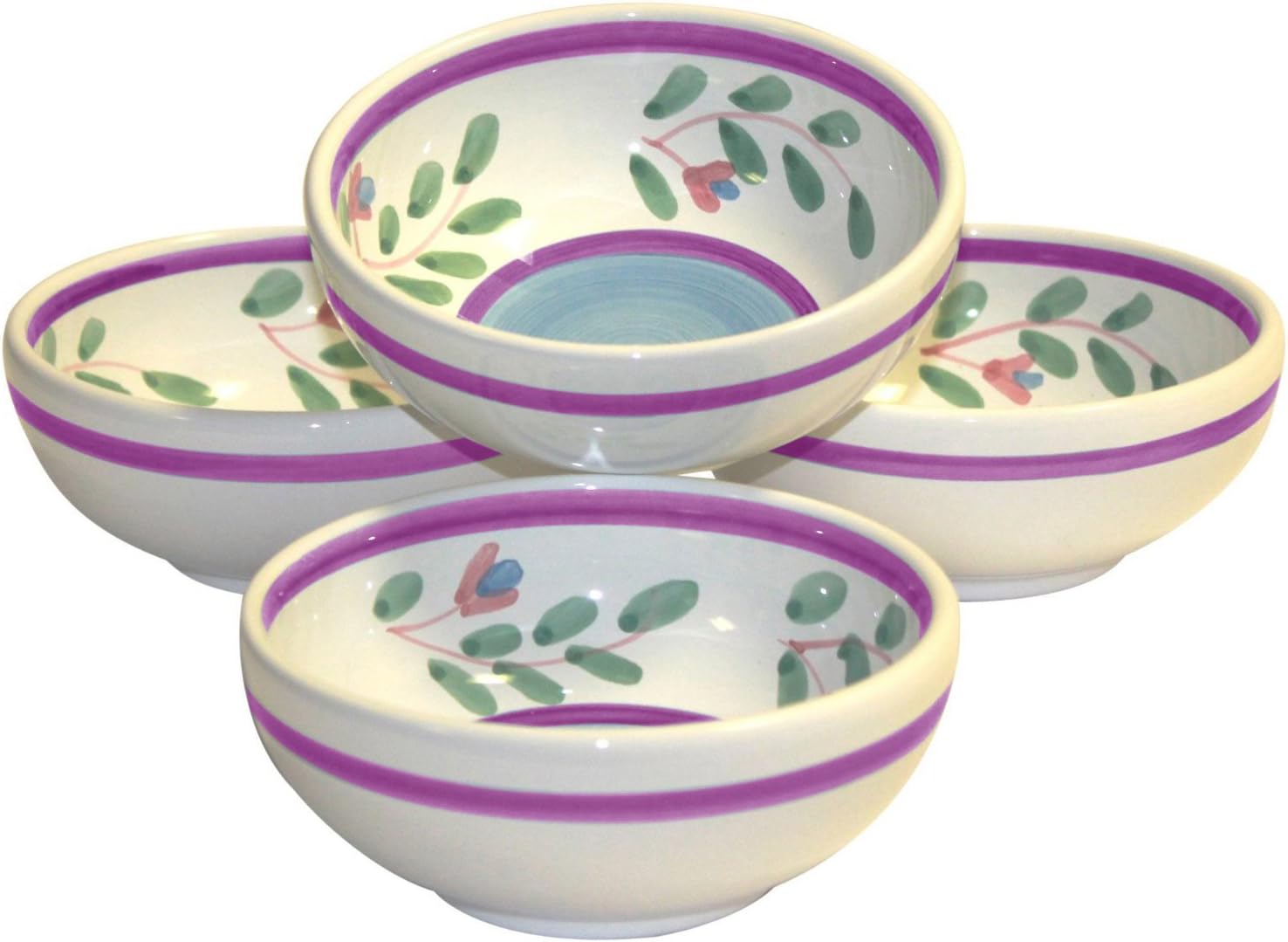 Caleca Pink Garland 4-Piece Fruit Bowl Set