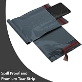 iSOUL 50 Mixed Size Grey Postage Bags for Clothes Parcel Mailing Packaging view 6