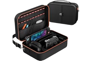 VORI Switch 2 Case for Nintendo Switch 2(2025), Hard Shell Travel Carrying Case with 20 Game Card Slots, Fits Switch 2 Console & Pro Controller Accessories, Black