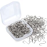 Shappy 100 Pcs Christmas Ornament Hooks for Christmas Tree Small S Hooks for Hanging 0.55 Inch Mini Metal S Wire Hanger‌ Connectors with Storage Box for Xmas Tree DIY Crafts Jewelry (Silver)