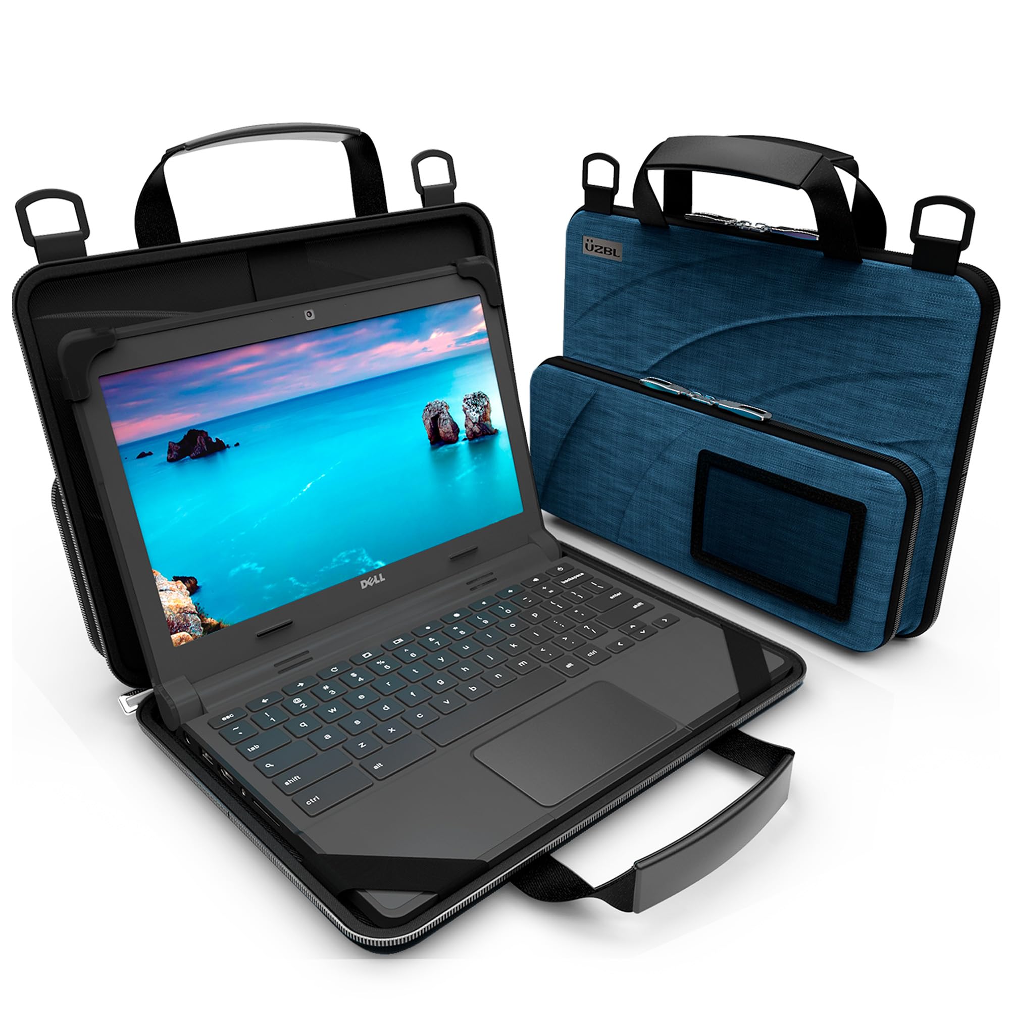 Photo 1 of 11-11.6 Inch Always-On Chromebook Case with Pouch and Shoulder Strap, Work-in Hard Protective Laptop Case for Students & Business