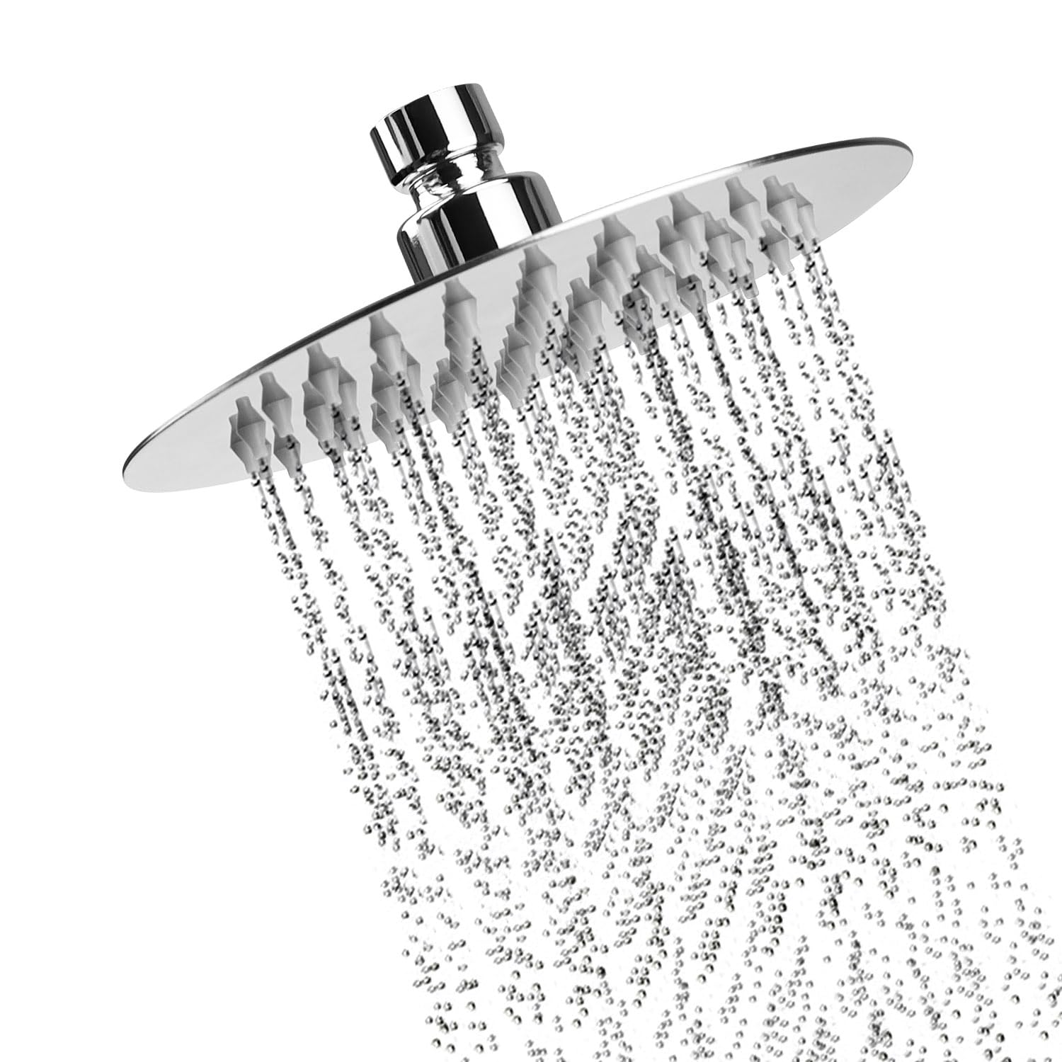 PARFCO Overhead Shower Head Large, Stainless Steel Shower Head Rainfall, Shower Head High Pressure, Round Rainfall Shower Head 1/2" 15cm, Large Shower Head, Bathroom Water Saving Shower Head