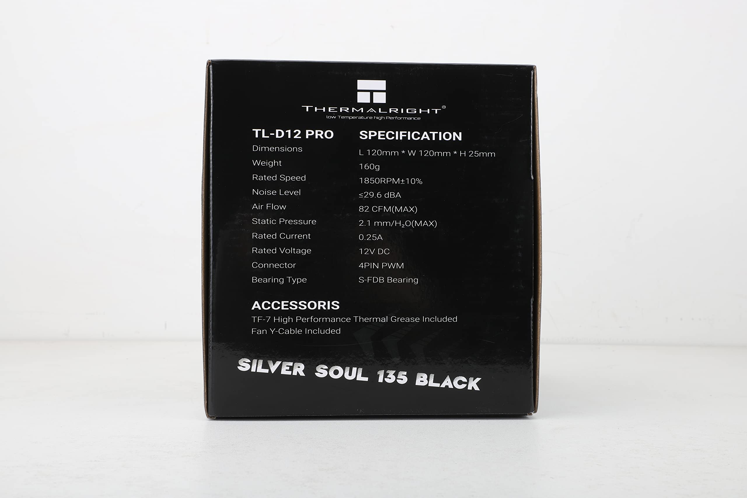 Silver Soul 135 Black Dual Tower CPU Air Cooler, 6x6mm Heat Pipes, TL-D12PRO PWM Fan, Aluminium Heatsink Cover, AGHP Technology, for AMD AM4/Intel 1700/1150/1151/1200/2011/2066/AM5