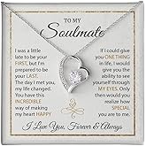 To My Beautiful Soulmate Necklace For Women, Necklace For Wife From Husband, Girlfriend Necklace From Boyfriend, Soulmate Birthday Gifts From Husband, Soulmate Necklace For Her, To My Wife Necklace #1