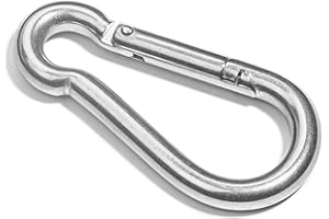 Premier Stainless Solutions 1/4" Stainless Steel Spring Snap Hooks, T316 Marine Grade - Lot of 25