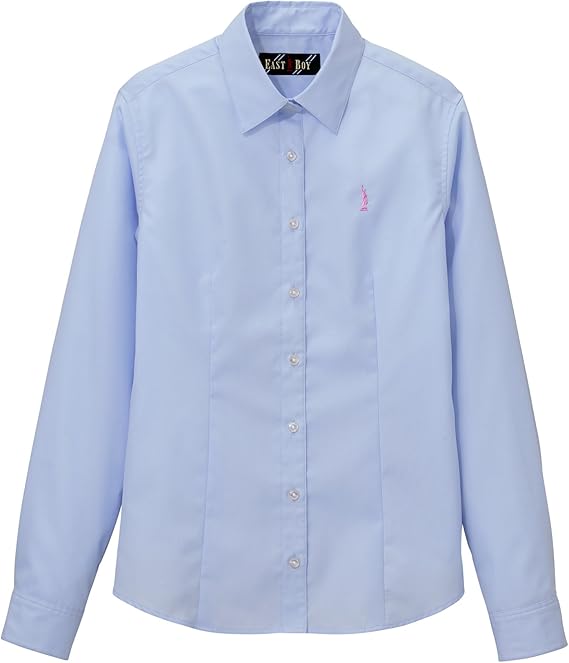 Amazon Co Jp イーストボーイ スクール 形態安定加工ブロードシャツ フェアリーピンク女神 サックス 日本 11 日本サイズ11 号相当 服 ファッション小物