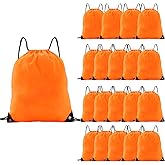 Haokuaile Drawstring Backpacks, 20 Pack — Ideal for Parties, Classroom Activities, Group Events & Giveaways (20, Orange)