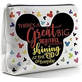 CLHHM Cartoon Mouse Makeup Bag, Fairytale Fans Mouse Family Cosmetic Bag Gift for Women, Teens, Animal Lovers, Sister, Birthday, Graduation, Mother’s Day Gift Idea, Christmas Gifts