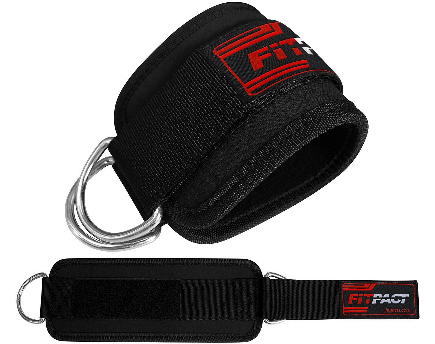FITPACT Ankle Straps Cable Machine Cuff Pulley Attachment Adjustable Hook And Loop D Ring Gym FITPACT Ankle Straps Cable Machine Cuff Pulley Attachment Adjustable Hook And Loop D Ring Gym