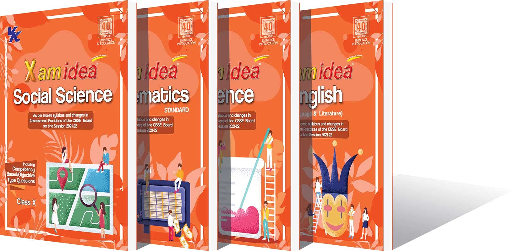 Xamidea for Class 10 Bundle Set of 4 Books (Science, Mathematics, Social Science and English) – CBSE – Examination 2021-22