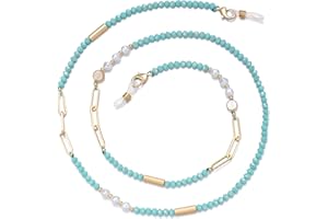 ERNAULO Glasses Chain for Women Eye Glasses Holders Around Neck Crystal Beaded Eyeglasses Strap Eyeglass Chain for Women