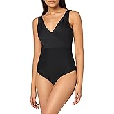 Tommy Hilfiger Womens Full Coverage V-Neck Swimsuit