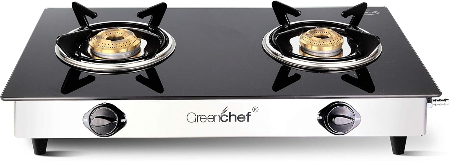 Buy Greenchef Elite Glass Automatic Gas Stove (2BR) Online at Low