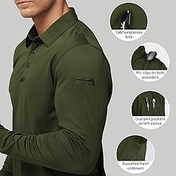 MIER Men's Outdoor Performance Tactical Polo Shirts