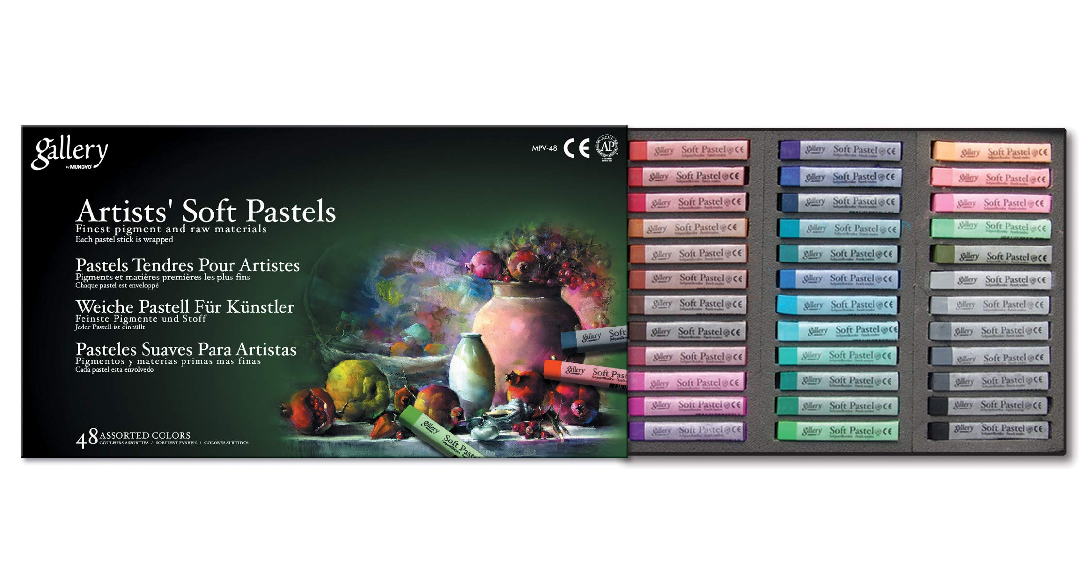 Gallery Soft Pastel Set, Thickness 1 cm, L: 6,5 cm, asstd Colours, 48asstd