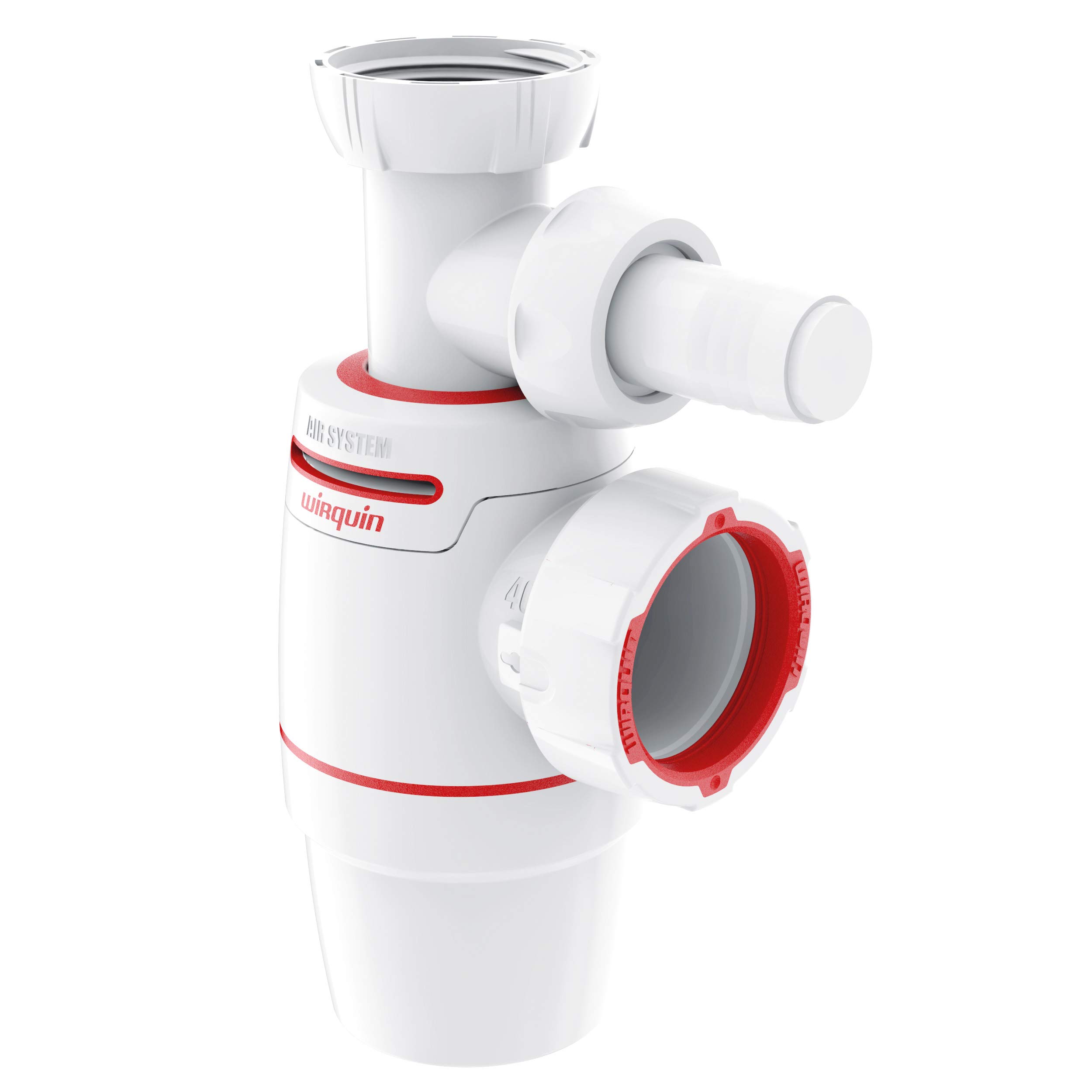 Wirquin 30722155 Siphon d'évier Néo Air ⌀40 mm zéro fuite avec Prise Machine à Laver, Blanc Neo Sink Washing Socket, Diameter 40, White — image 1