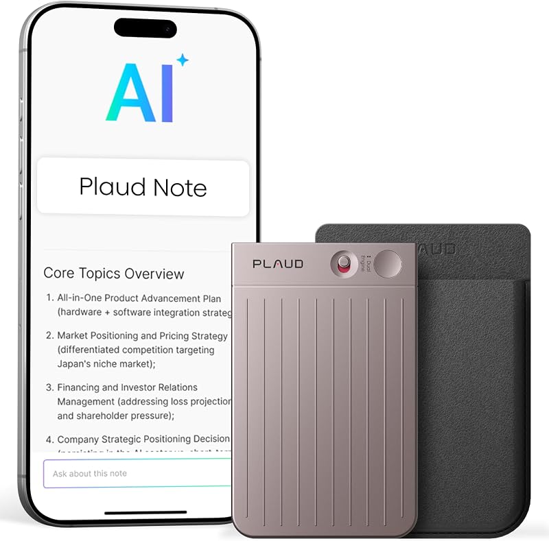 Plaud Note AI Voice Recorder 64GB Case App 112 Languages Transcribe