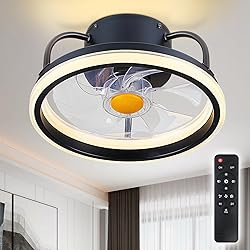 Asyko 13 Inch Small Flush Mount Ceiling Fans with