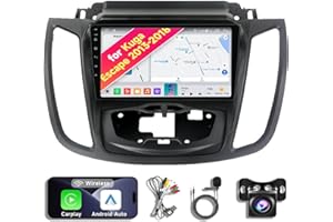 Android 14 Car Radio Stereo for 2013-2018 Ford Kuga Escape - 9.08" IPS Touch Screen, Upgrade Dash Kit with CarPlay & Android 