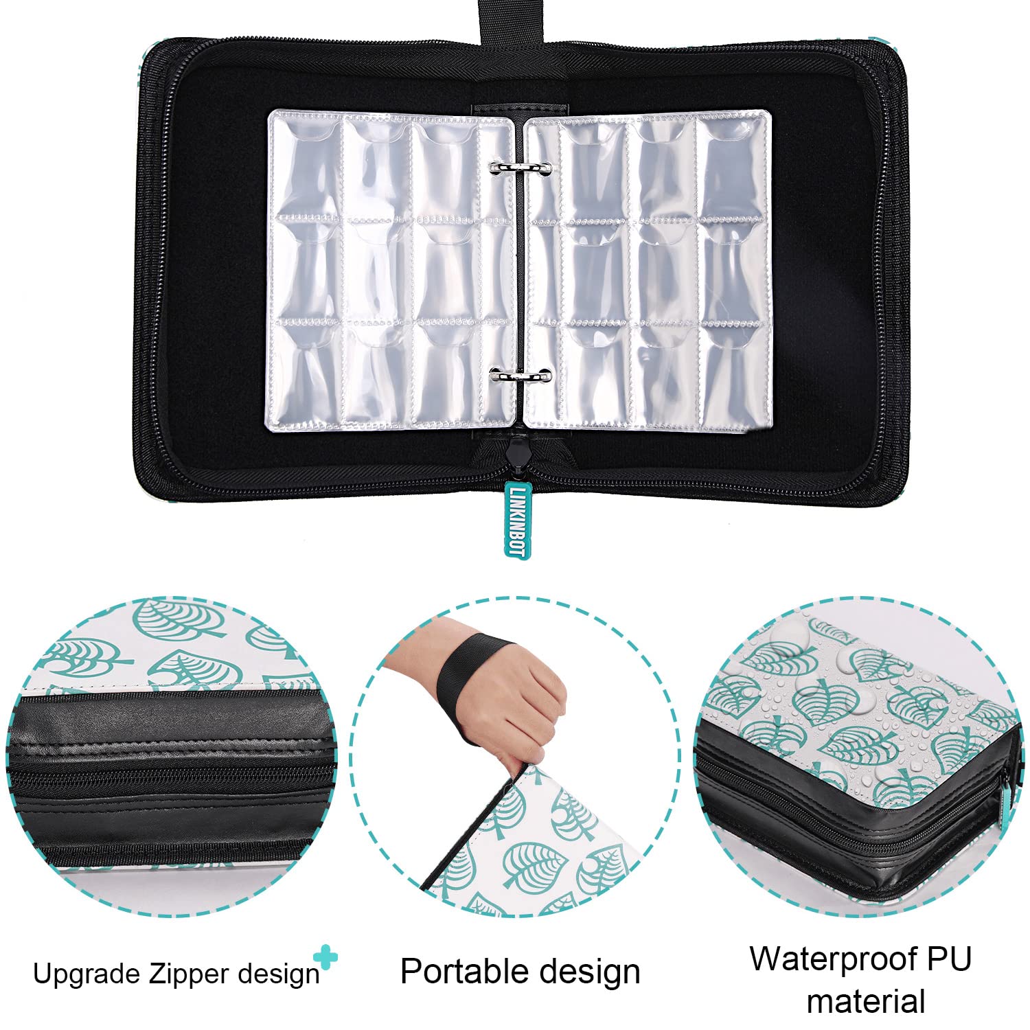 495 Pockets Binder Holder for Animal Crossing Mini Amiibo Cards, 1.3