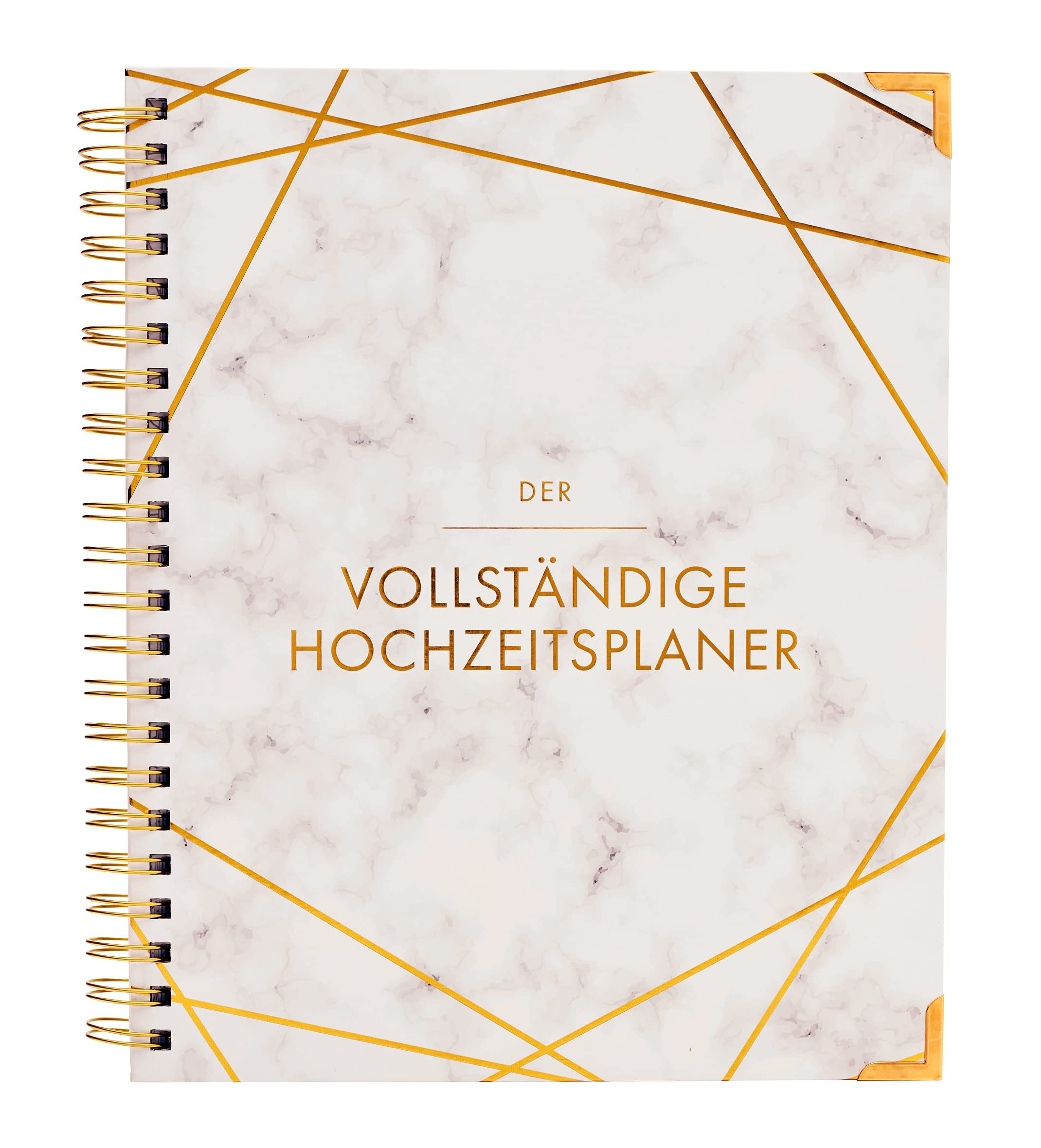 Wedding Planner German Organiser Book & Wedding Calendar Marble Design Gold - German Wedding Planner