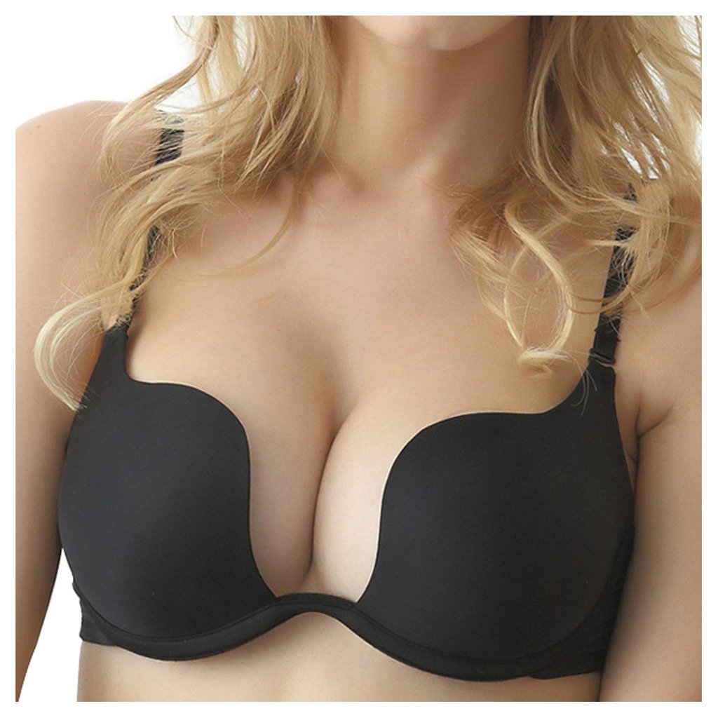 JoyFox Plunge BH Deep U Push Up Bra Multiway Convertible