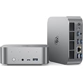 Beelink SER9 Pro AI Mini PC, AMD Ryzen 7 H255 (Up to 4.9GHz), 24GB LPDDR5X 6400MT/s 1TB NVMe SSD, Radeon 780M, Built-in Mic/Speaker, USB4, WiFi 6, 2.5G LAN, 4K@240Hz Triple Display, Desktop Computer