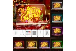 Conatu LED Drawing Board for Kids,Acrylic Dry Erase Light-Up Board with Stand Markers,Wiping Cloth,Sprayer,Tracing Paper,Erasable Reusable Board Learning Ideal Gift for Birthday Halloween Christmas
