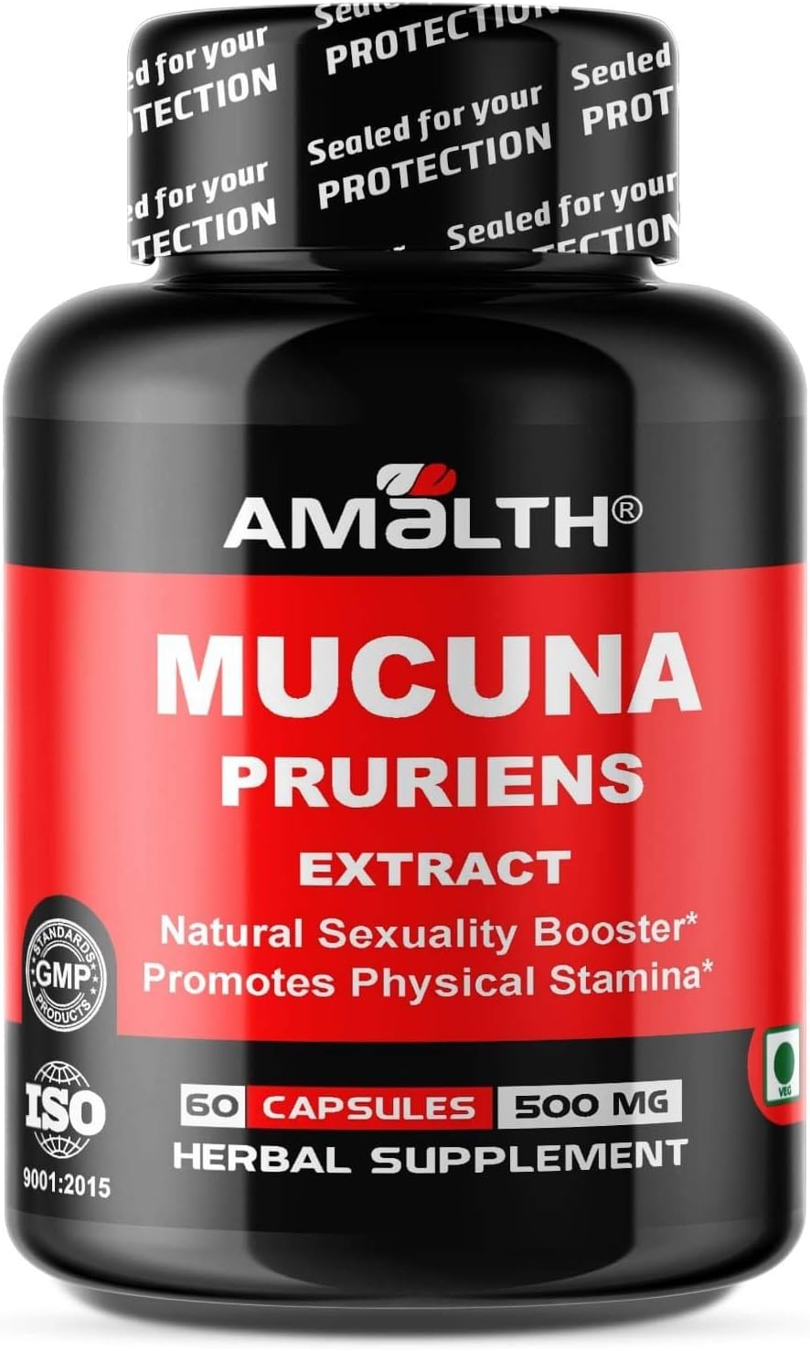 Mucuna Pruriens Extract Promotes Energy 500 mg 60 Veg capsules