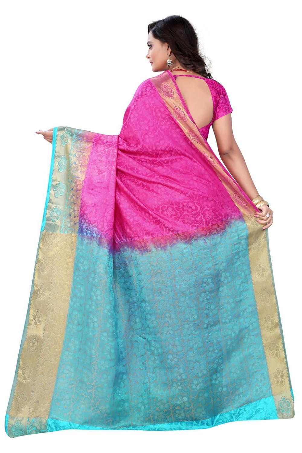 nirja fab women's cotton silk banarasi saree (pink)