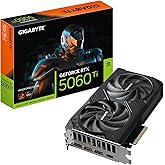 GIGABYTE GeForce RTX 5060 Ti WINDFORCE OC 8G Graphics Card, 8GB 128-bit GDDR7, PCIe 5.0, WINDFORCE Cooling System, GV-N506TWF2OC-8GD Video Card