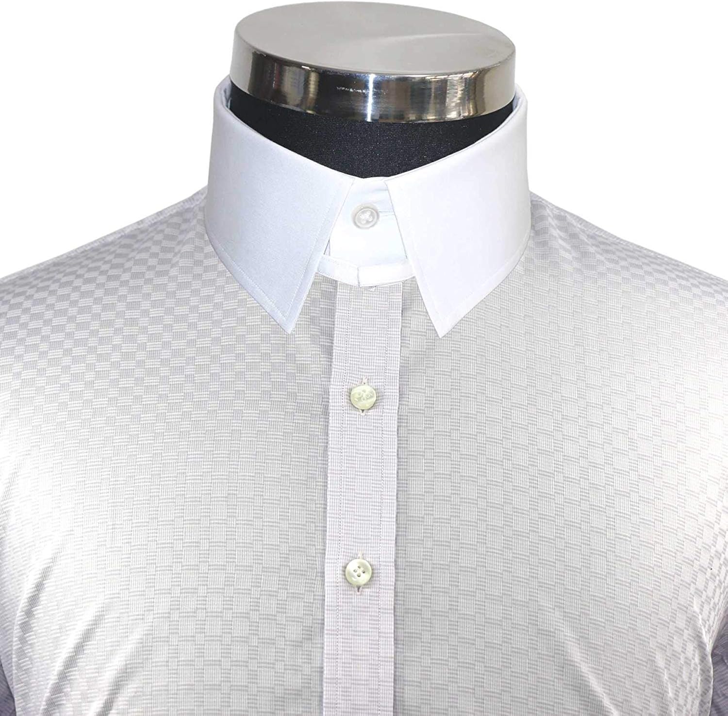 WhitePilotShirts Mens Tab Collar Bankers Lilac Checks 100 Cotton Loop