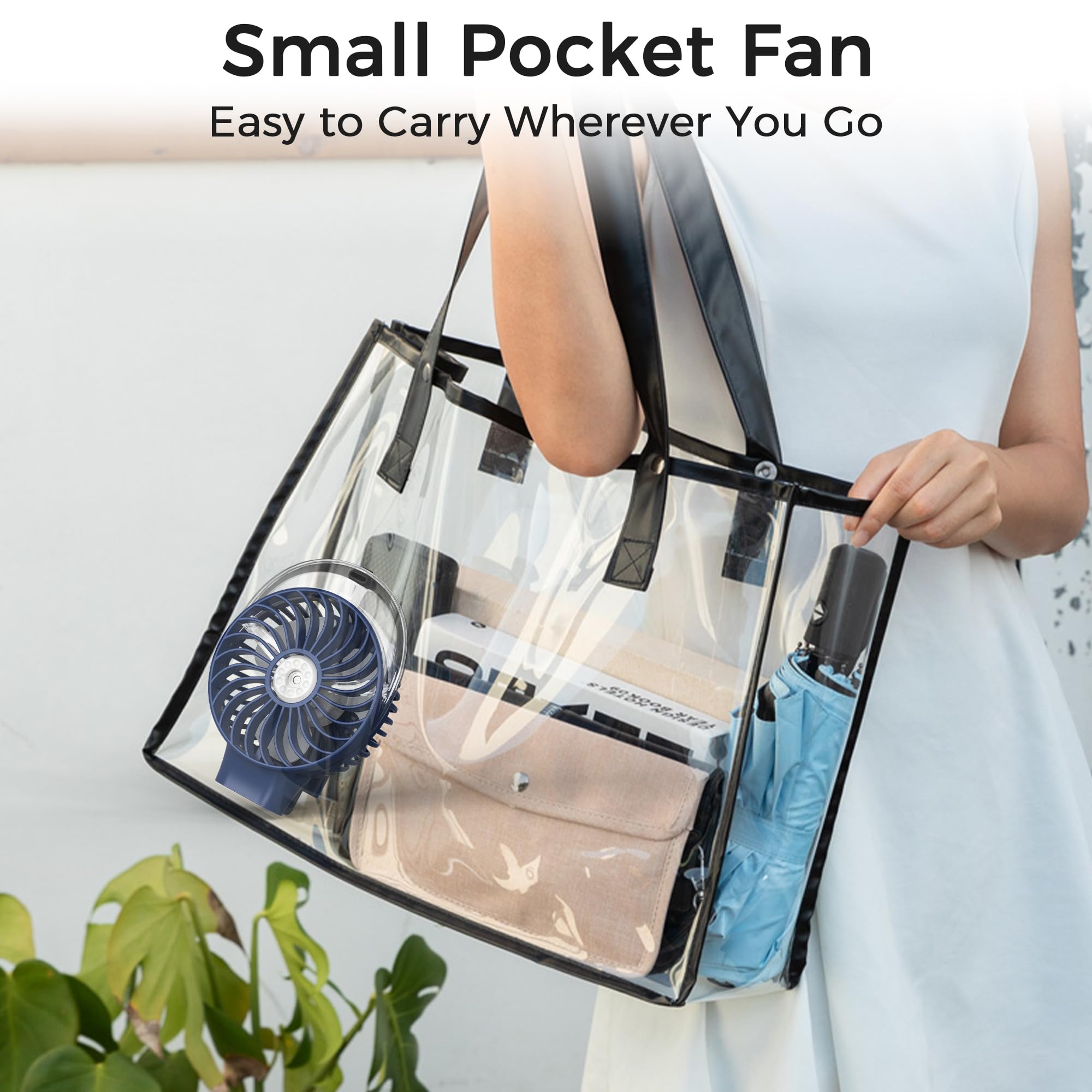COMLIFE Portable Handheld Misting Fan, 3000mAh Rechargeable Battery Operated, 180° Foldable, Mini Personal Fan with Water Sprayer for Travel, Makeup, Home, Office, Camping, Outdoors