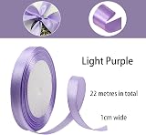 POPOYU 23m Purple Satin Ribbon 10mm Double Sided Gift Wrapping Craft view 2
