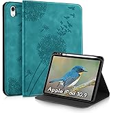 iPad A16 Case 11 inch 11th Generation, Dandelion Cover with Kickstand for Apple Pencil Holder, Magnetic Closure and Precise Cutouts, Compatible with Apple ipad 10th Generation (2022 10.9 inch) Blue