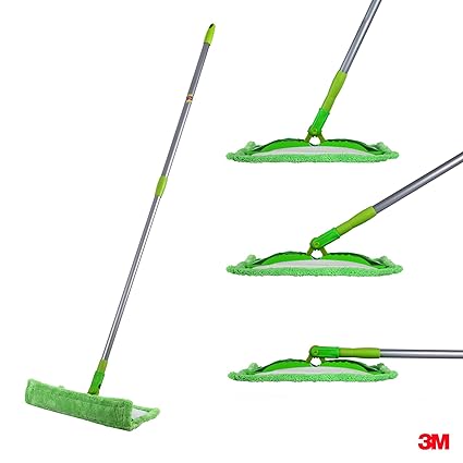 Scotch-Brite Microfiber Flat Mop with 1 extra refill for magic easy floor cleaning (Multi-purpose)