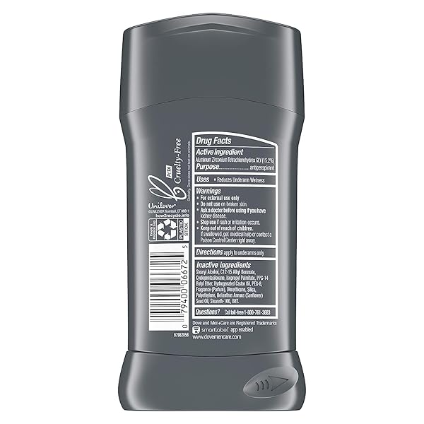 DOVE MEN+CARE EXTRA FRESH MEN’S ANTIPERSPIRANT DEODORANT STICK EXTRA FRESH WITH 72-HOUR SWEAT & ODOR PROTECTION WITH 1/4 MOISTURIZING CREAM & LONG-LASTING CITRUS SCENT 2.7 OZ