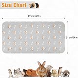 Scenereal Guinea Pig Cage Liner 2 Pack with Cleaning Brush - Reusable Washable view 2