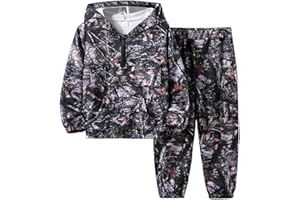 Azmxynol Boys Clothes Kids Little Boy Color Block Half Zip Hoodie & Jogger Pants Outfit Set,4-12 Years