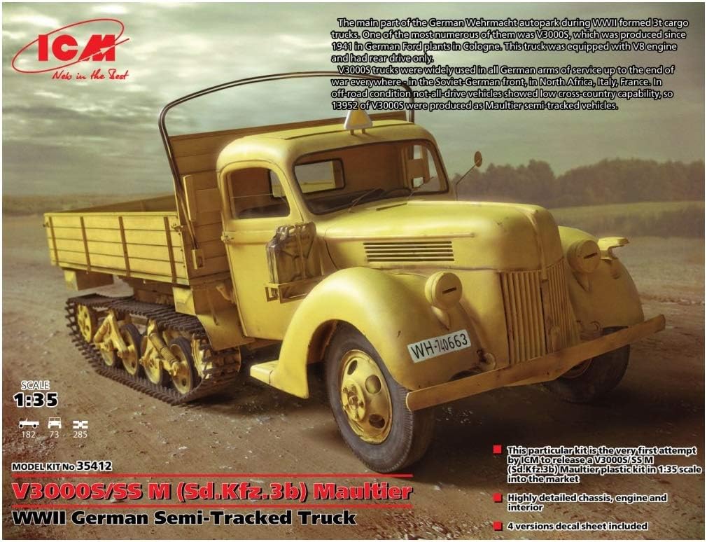 ICM 1:35 - V3000S/SS M Sd.Kfz.3b Maultier, gray, Medium